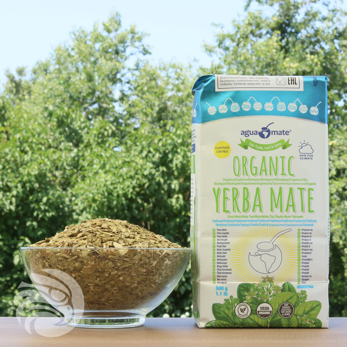 Aguamate Organická yerba maté • Vyrobená s palem • 500 g
