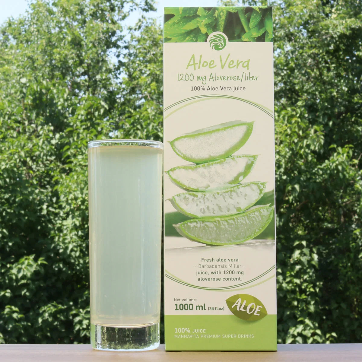 Mannavita Aloe vera 100% pure pressed juice • 1000 ml - Mannavita