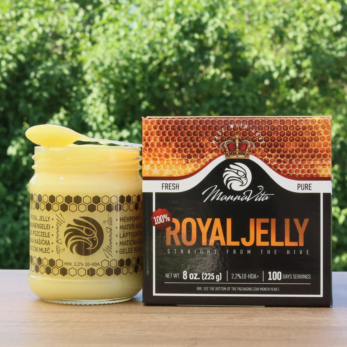 Mannavita fresh pure royal jelly • 2.2% 10-HDA • 225g - Mannavita