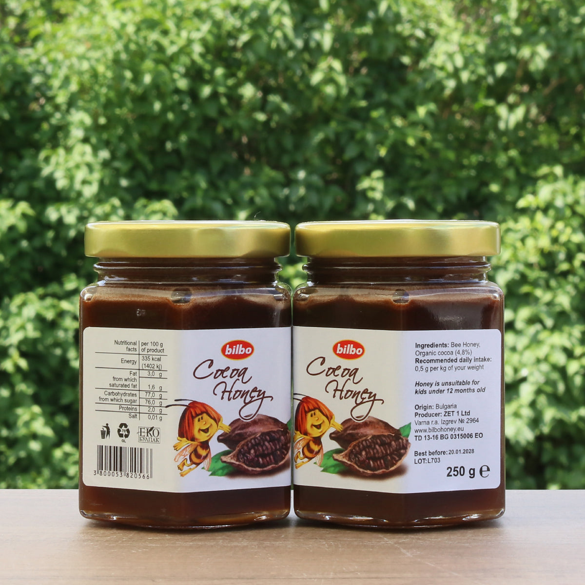 Bilbo syrový kakaový med • 250 g