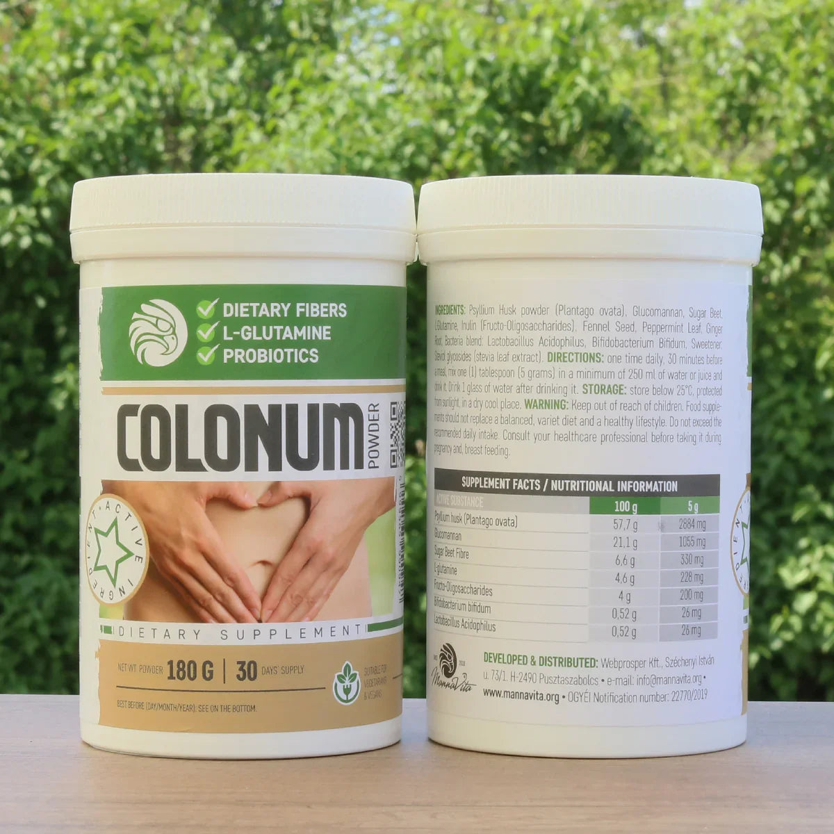 COLONUM colon cleanse & gut restore powder • 180g - Mannavita