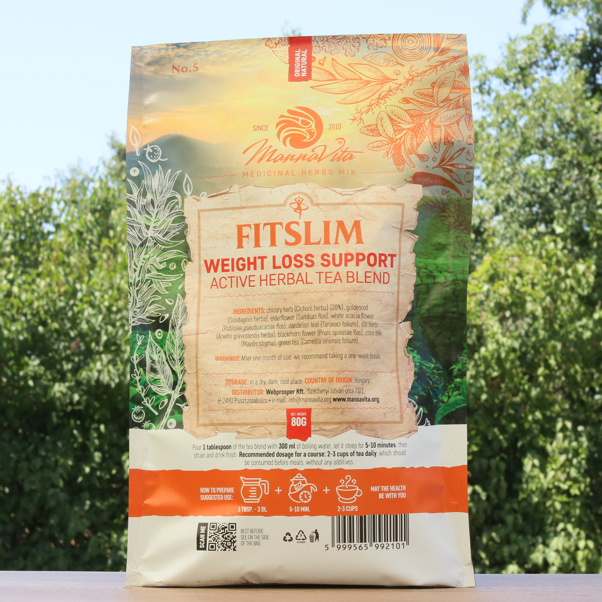 FITSLIM aktivní bylinná čajová směs na podporu hubnutí • 80g