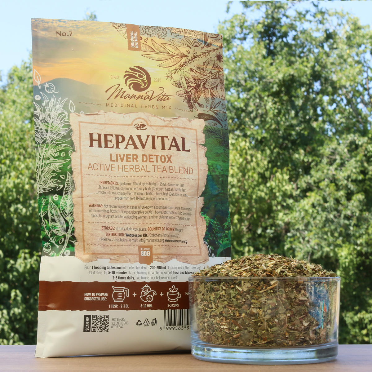 HEPAVITAL Jaterní detox – aktivní bylinná čajová směs • 80g