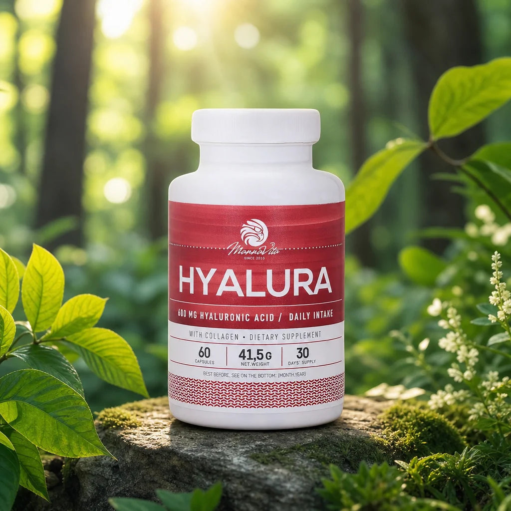 Hyalura 600 mg kyselina hyaluronová + kolagen kapsle • 60 ks.