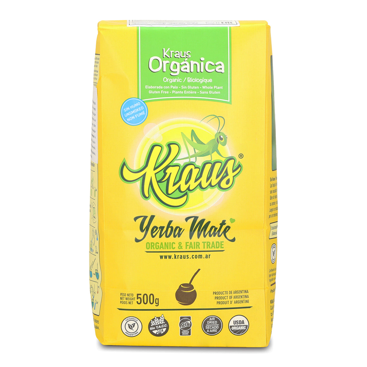 Čaj yerba maté Kraus • Elaborada, con palo • 500 g