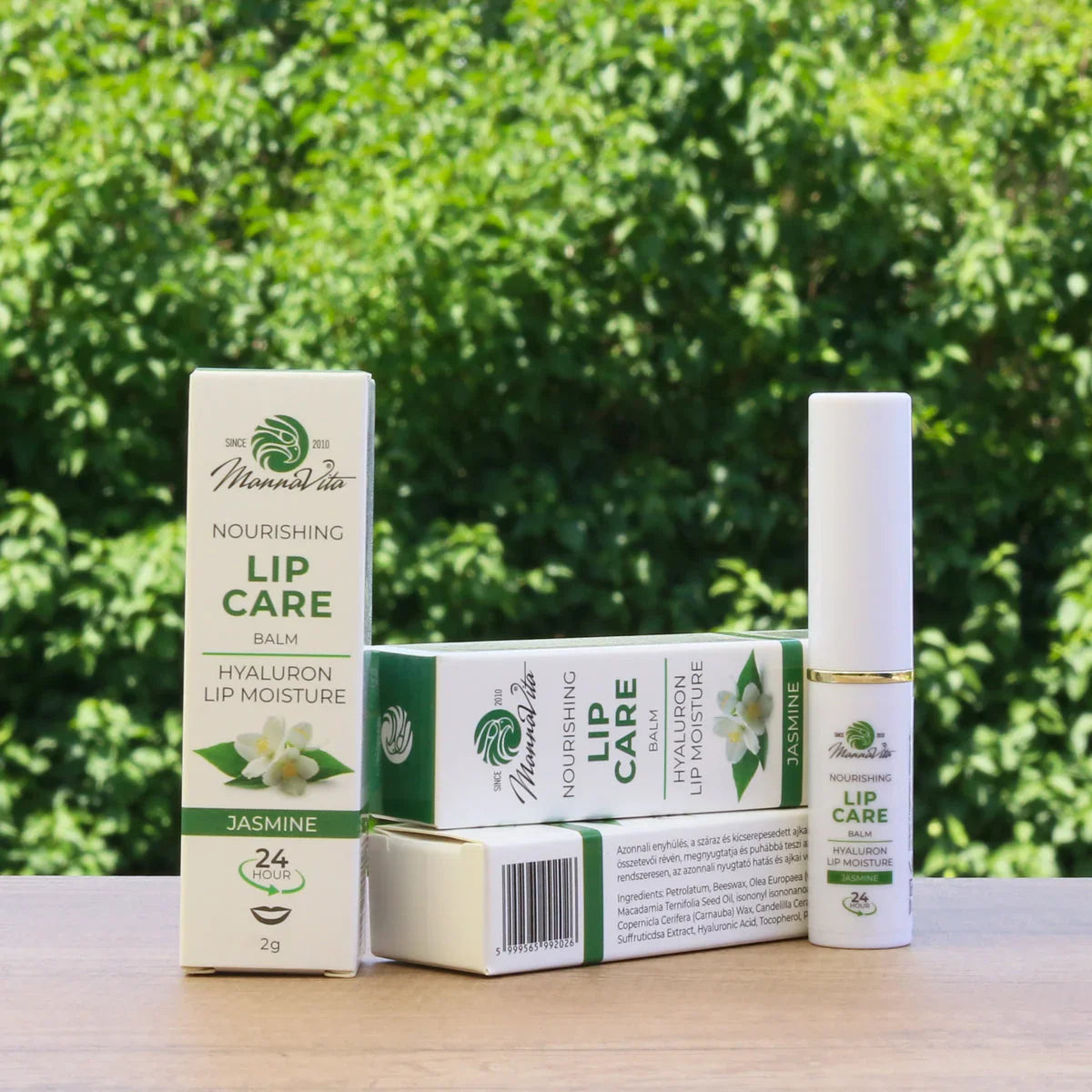 Mannavita Lip Balm with Hyaluronic Acid • Deep-nourishing • JASMINE - Mannavita