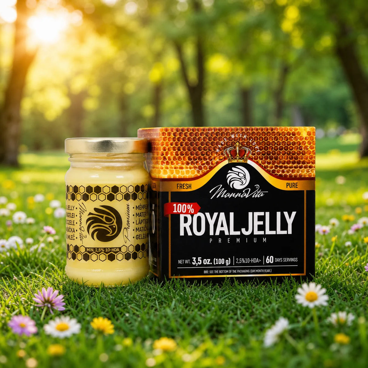 Mannavita Premium Mateří Kašička • 2,5% 10-HDA • 100g