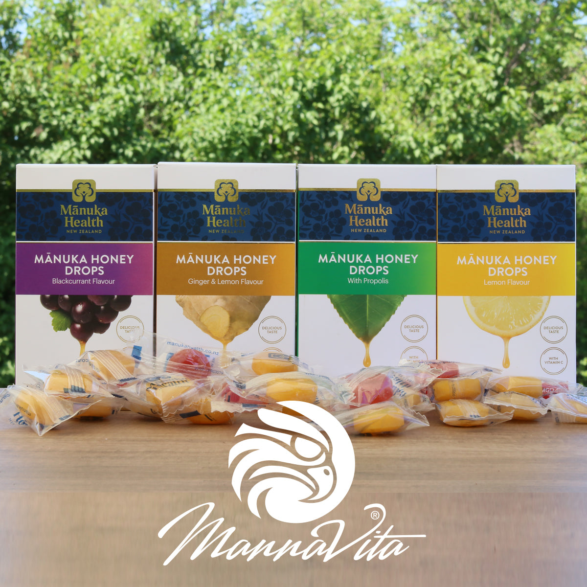 Pastilky s manukovým medem a přírodní citronovou příchutí • 15 ks.