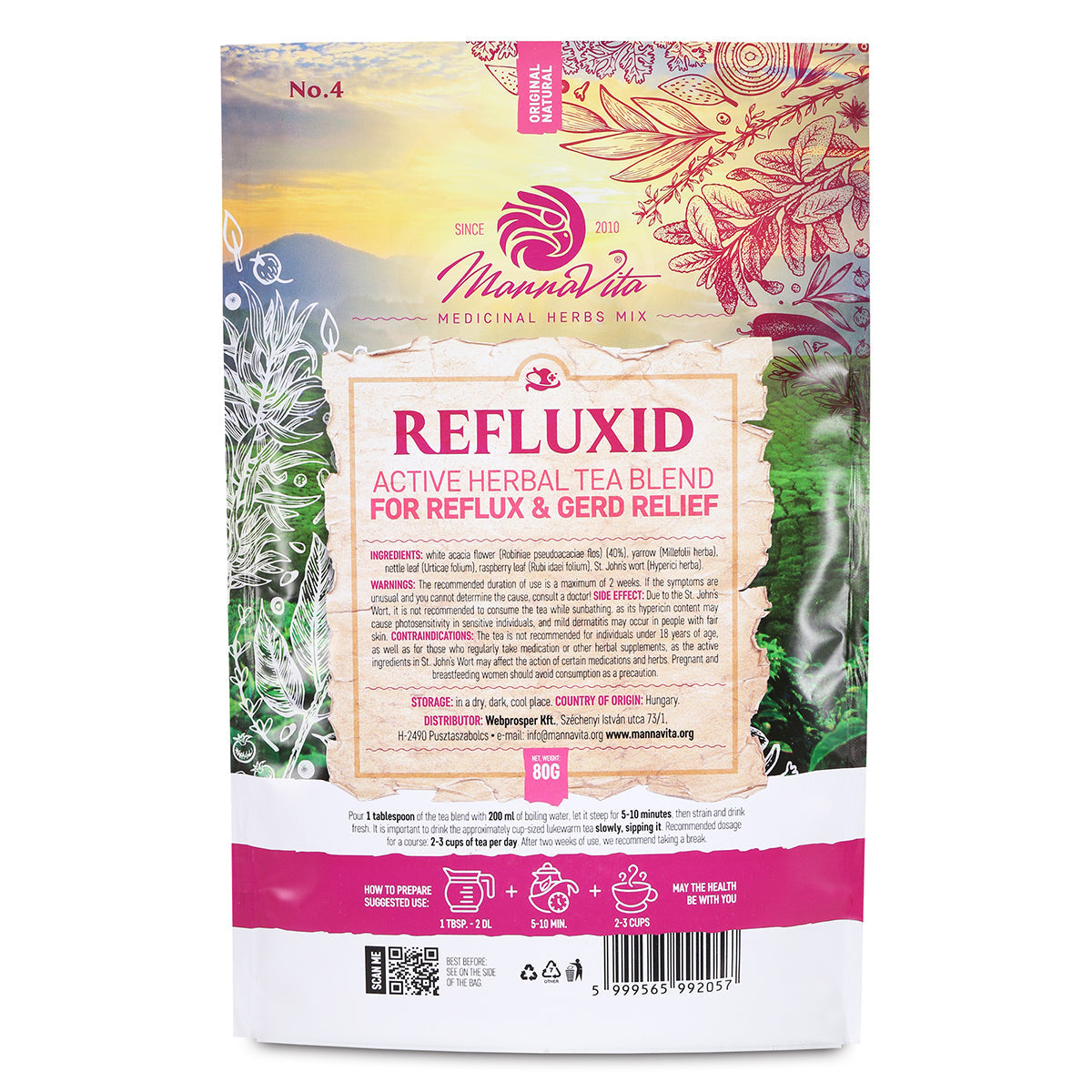 REFLUXID aktivní bylinná čajová směs pro úlevu při refluxu a GERD • 80g
