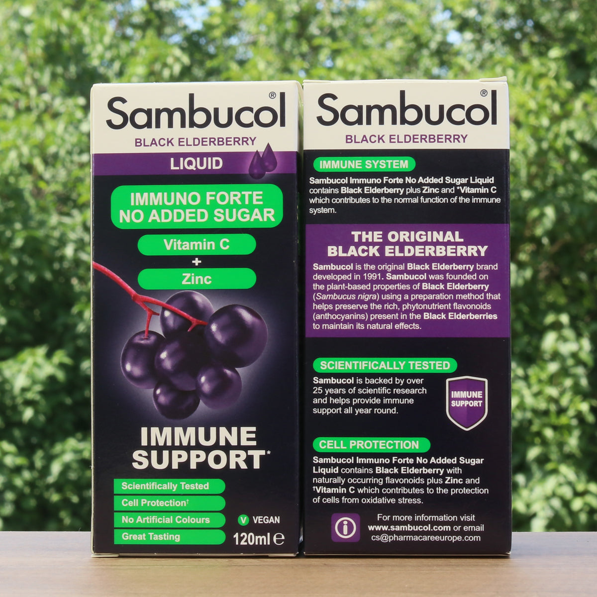 Sirup z černého bezu Sambucol, bez cukru • 120 ml
