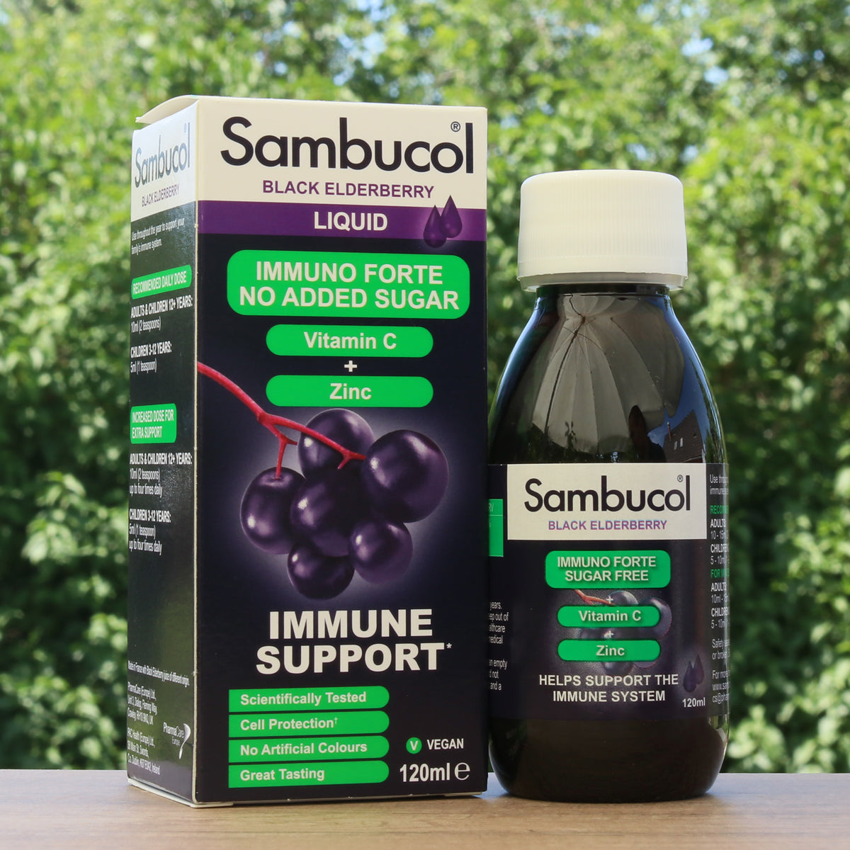 Sirup z černého bezu Sambucol, bez cukru • 120 ml