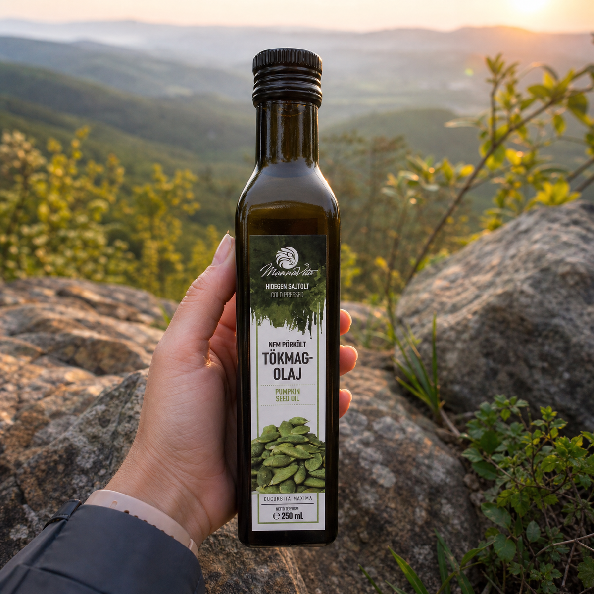 Mannavita maďarský za studena lisovaný dýňový olej • 250 ml