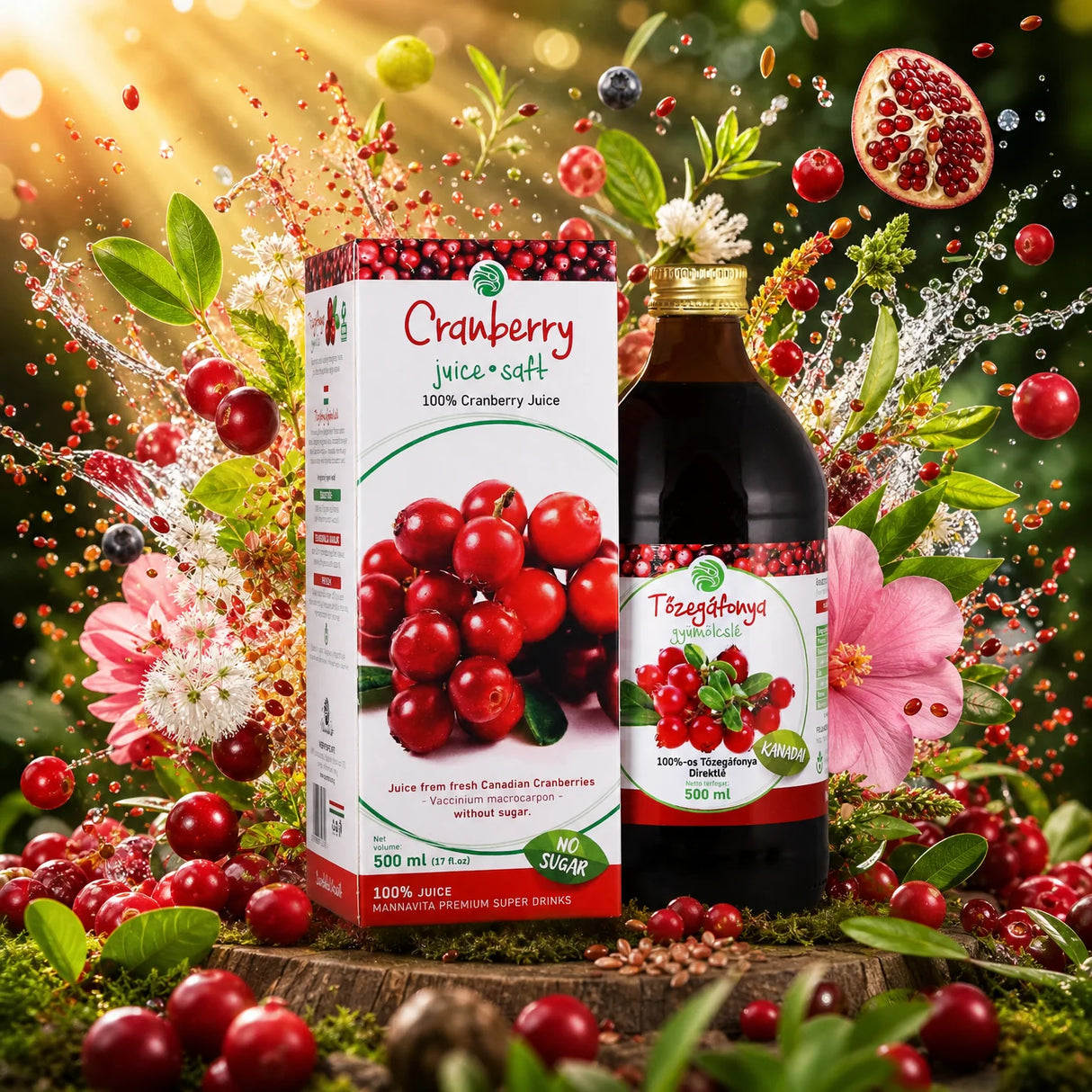Mannavita Brusinka 100% lisovaná čistá šťáva • 500 ml