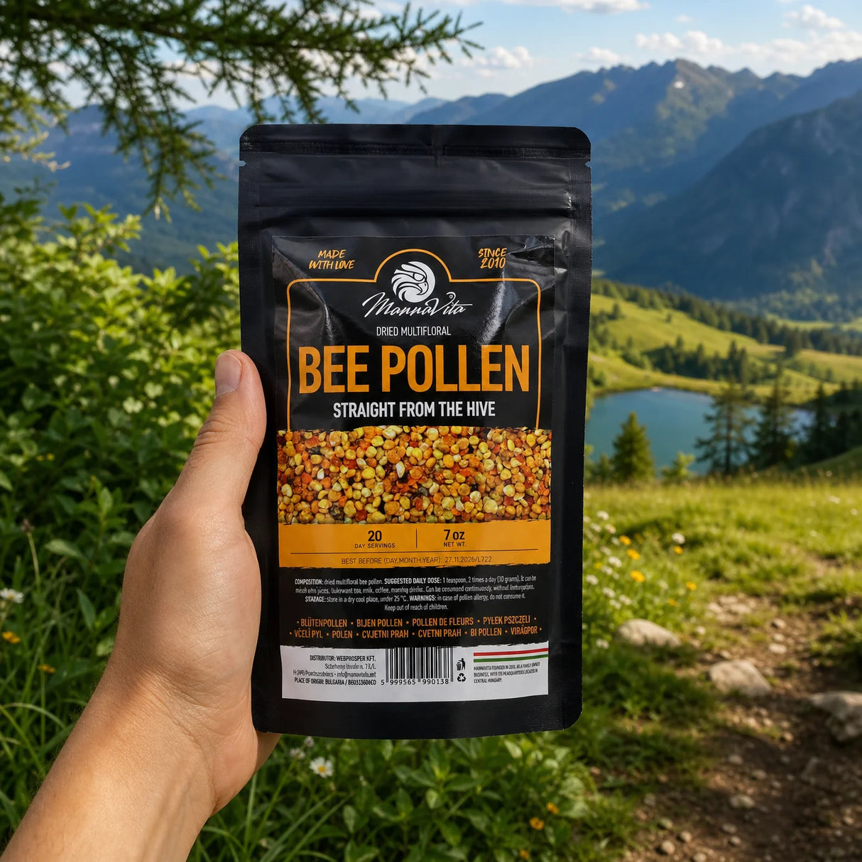 Mannavita sušený vícekvětový včelí pyl • 200 g