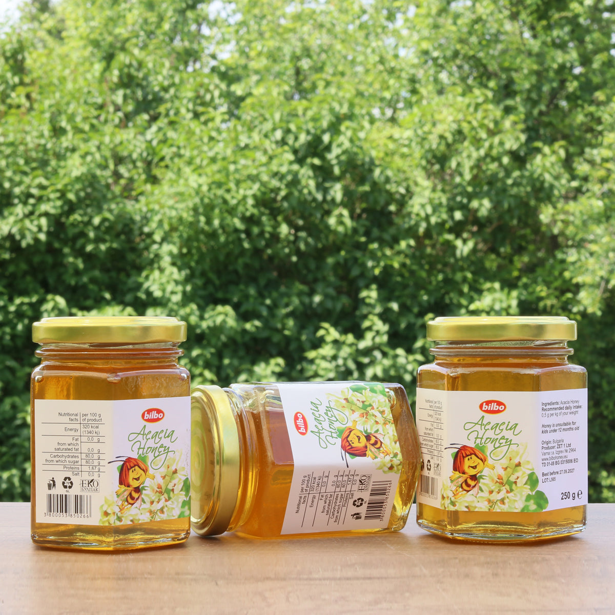 Bilbo surový akáciový med • 250 g