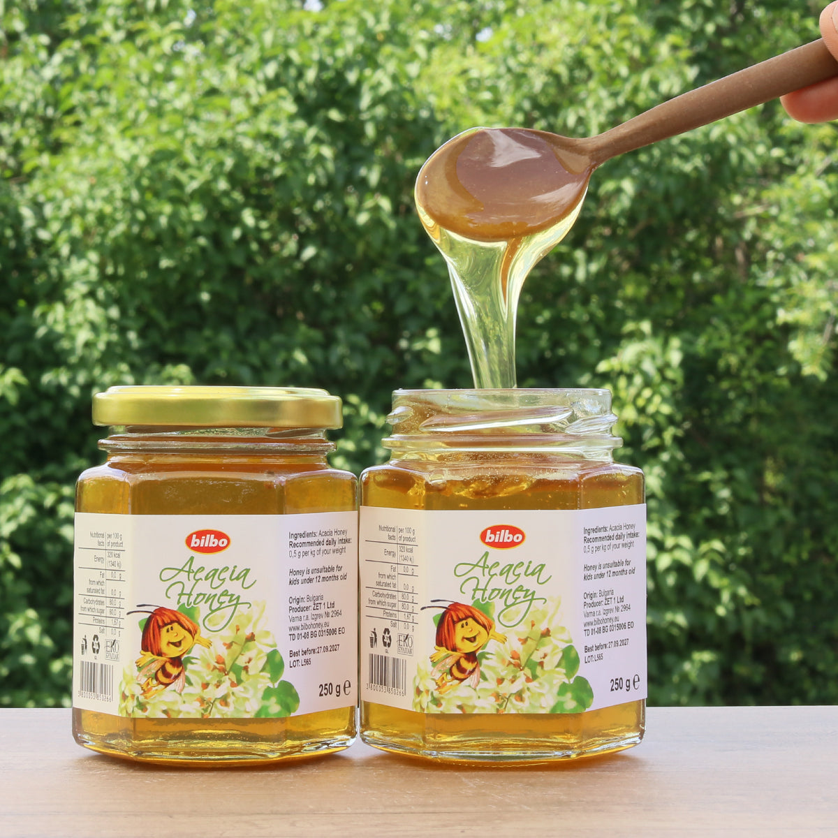 Bilbo surový akáciový med • 250 g