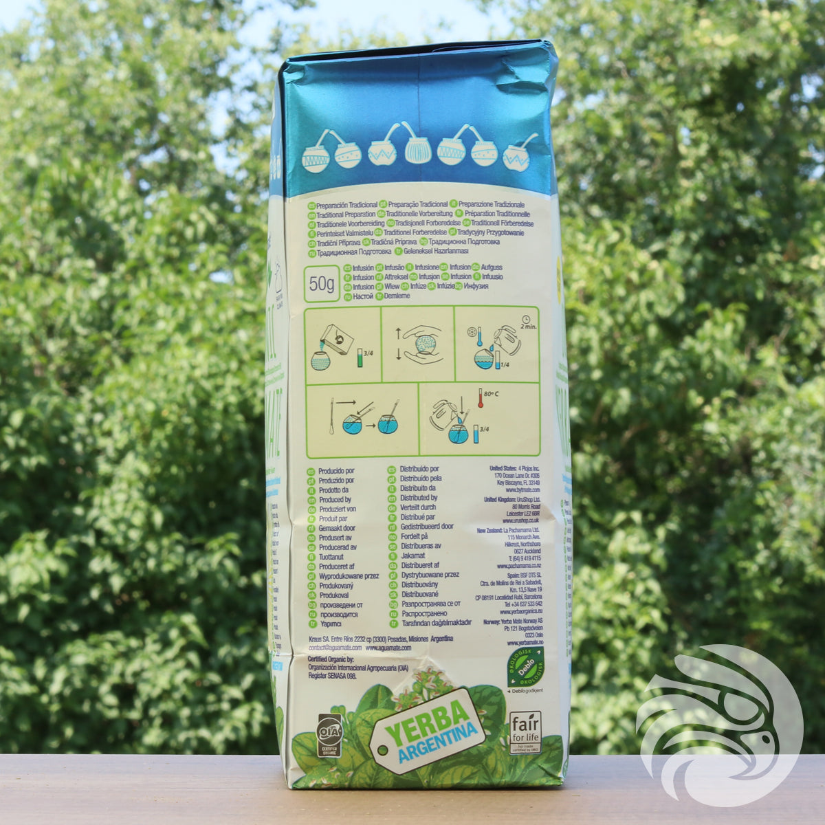 Aguamate Organická yerba maté • Vyrobená s palem • 500 g