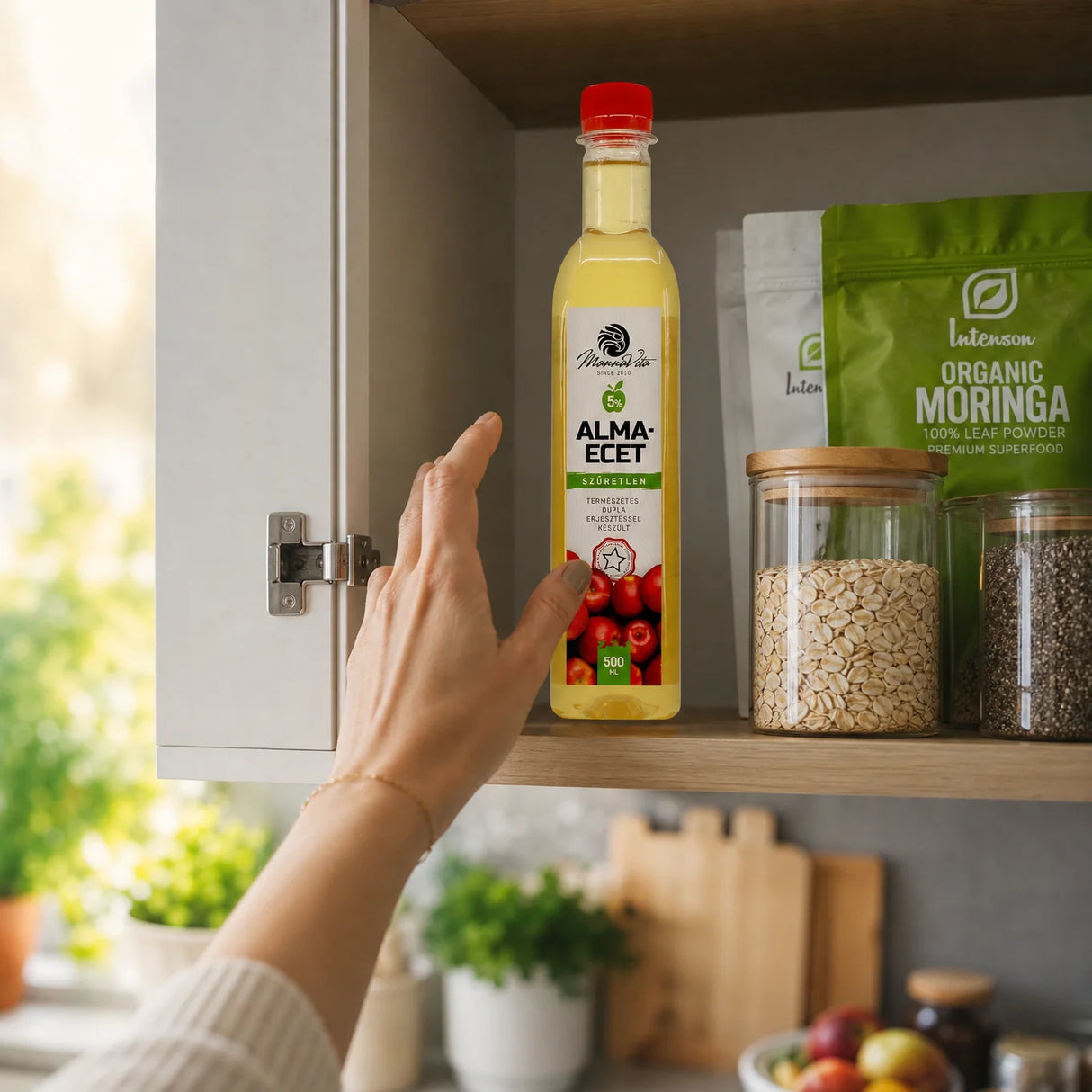 Mannavita nefiltrovaný Jablečný Ocet s dvojitou fermentací • 500 ml