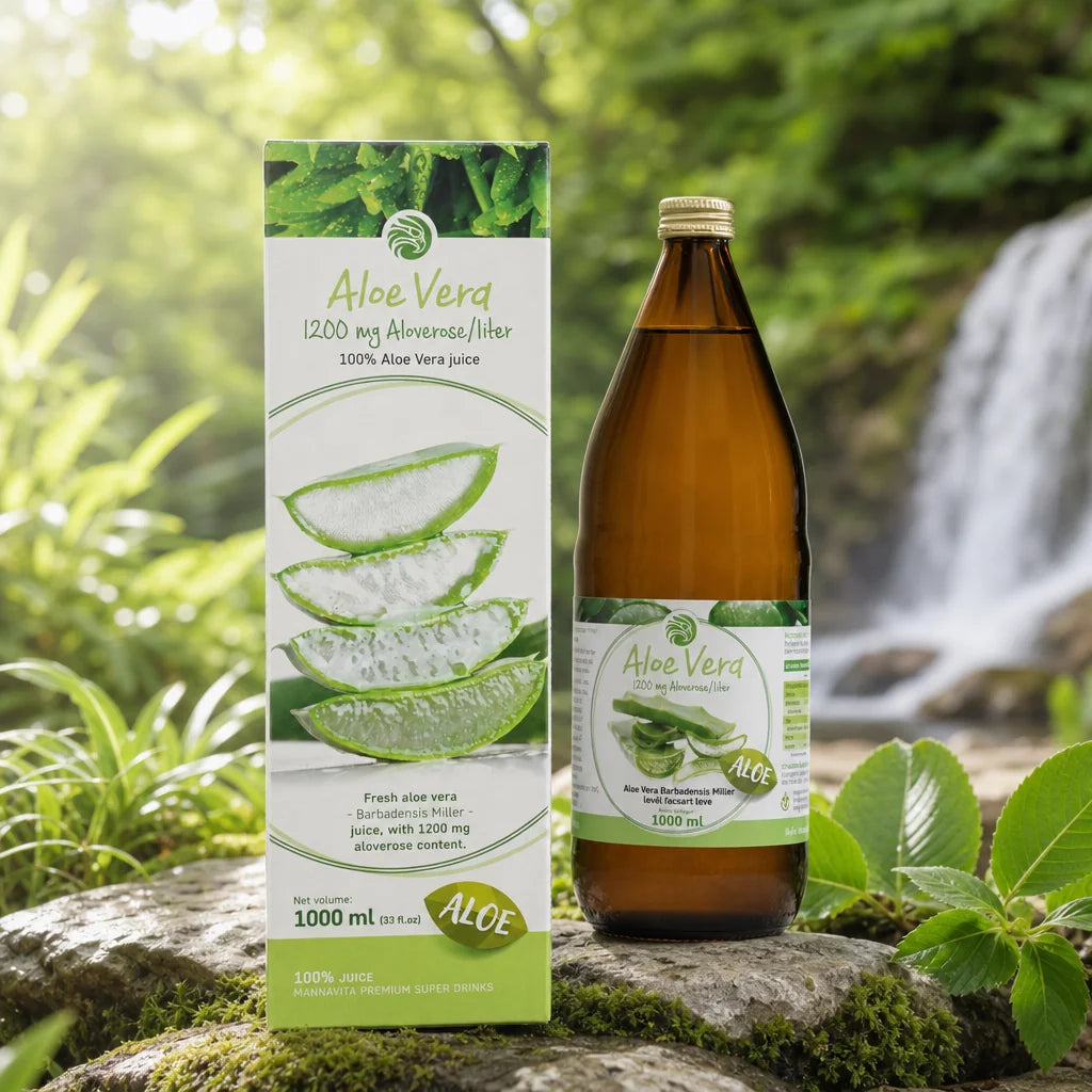 Mannavita Aloe vera 100% lisovaná čistá šťáva • 1000 ml