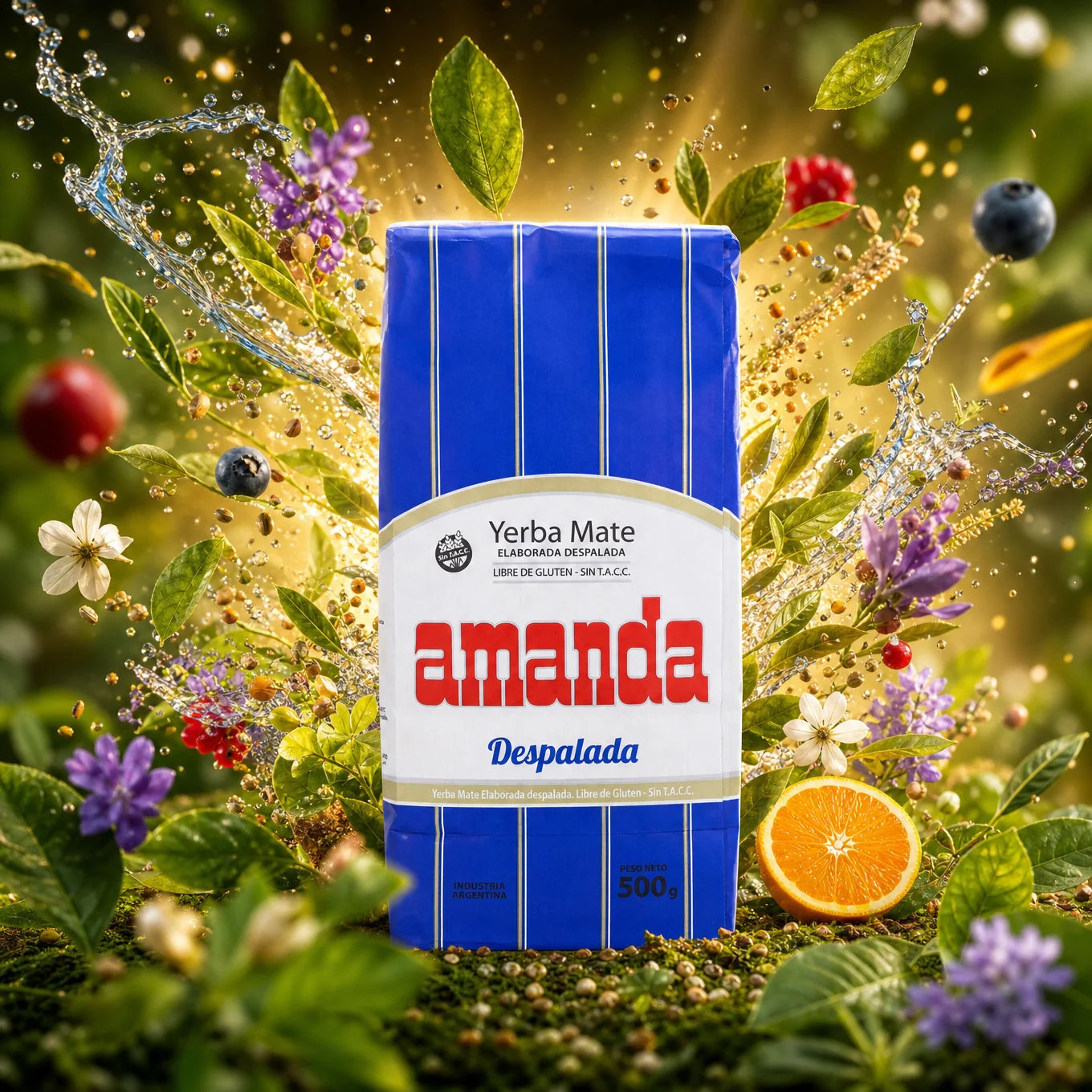 Amanda yerba maté • bez stonků – Sin palo • 500 g