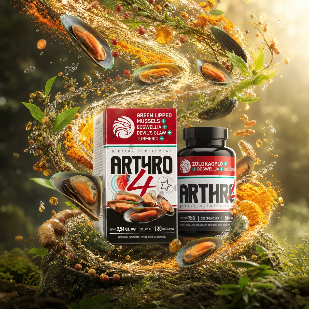 ARTHRO4 • Kloubní + chrupavkový komplex • s novozélandskou zelenou mušlí • 120 kapslí