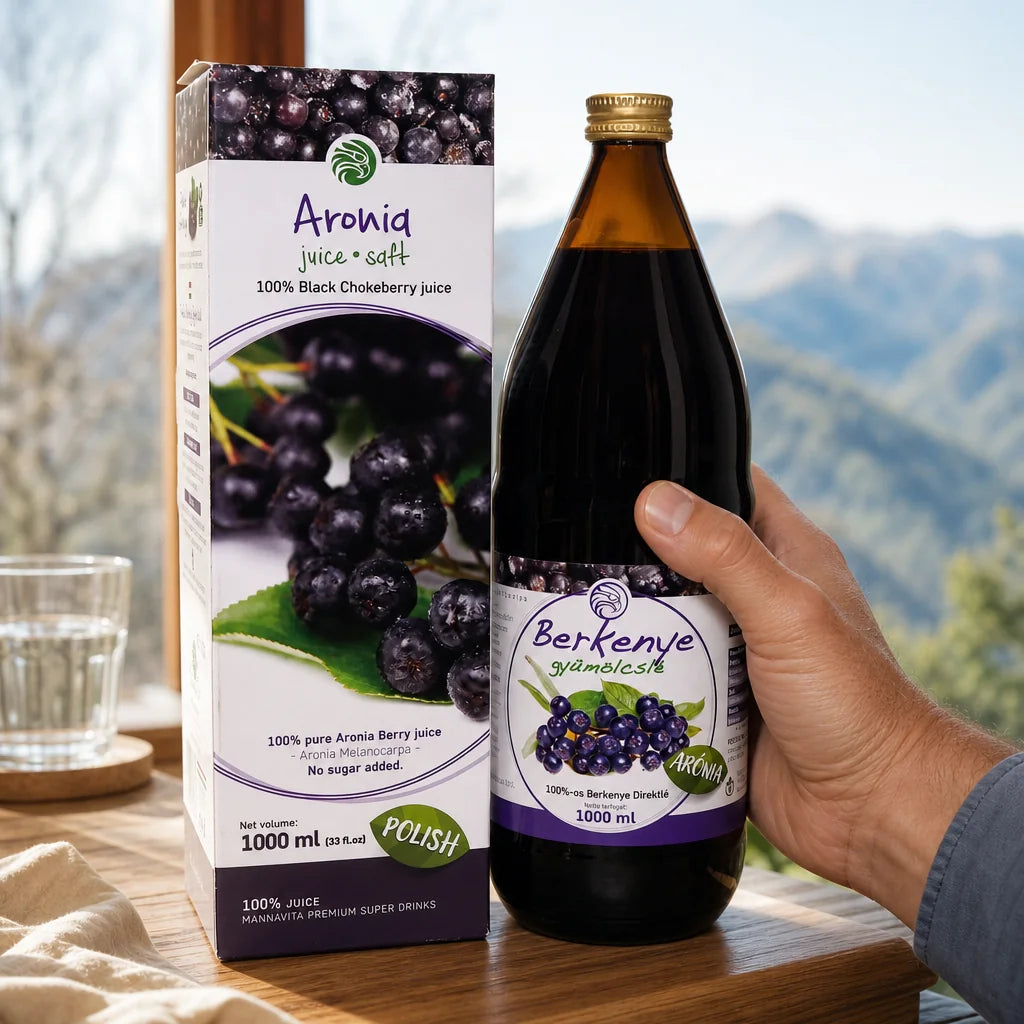 Mannavita Aronie • 100% čistá lisovaná šťáva • 1000 ml