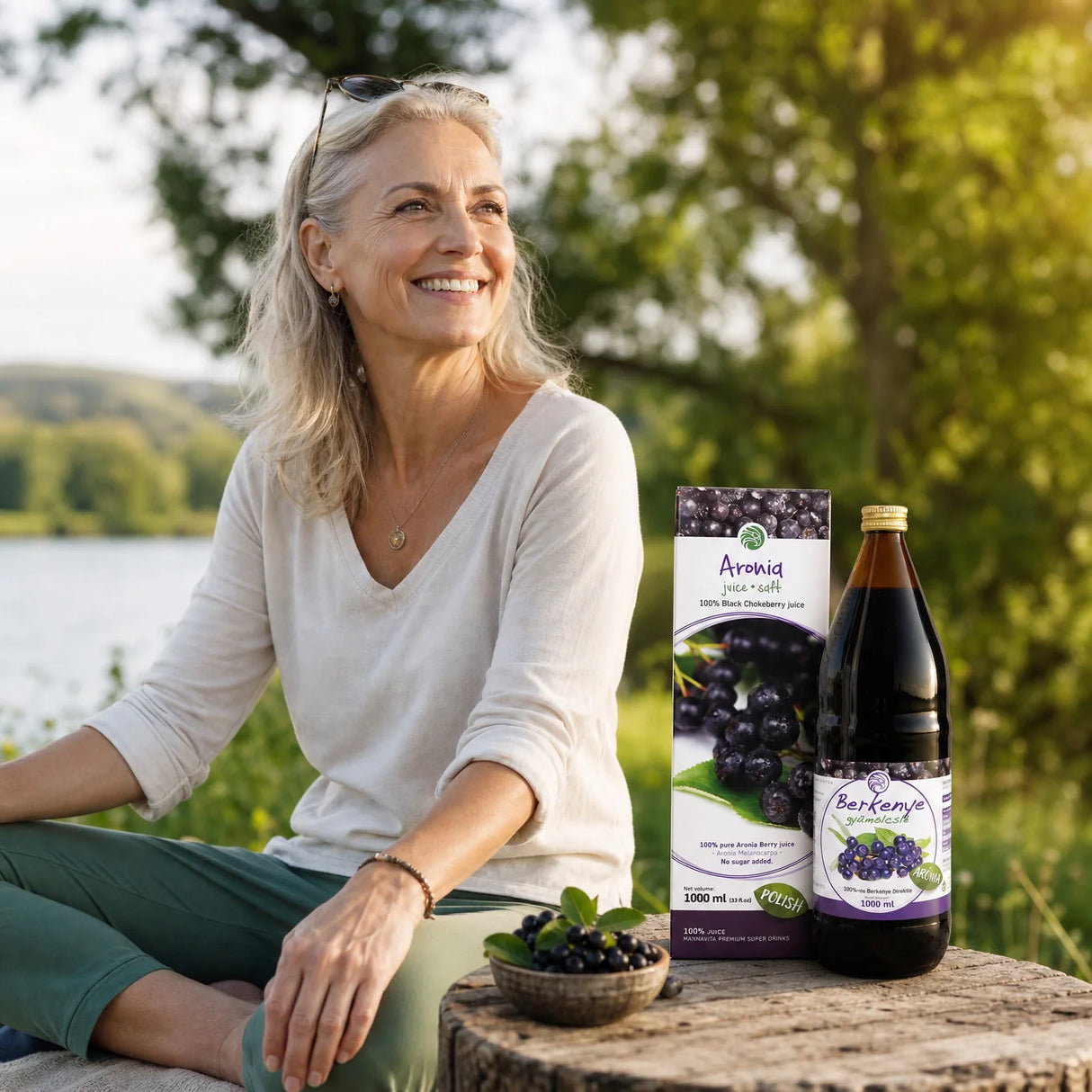 Mannavita Aronie • 100% čistá lisovaná šťáva • 1000 ml