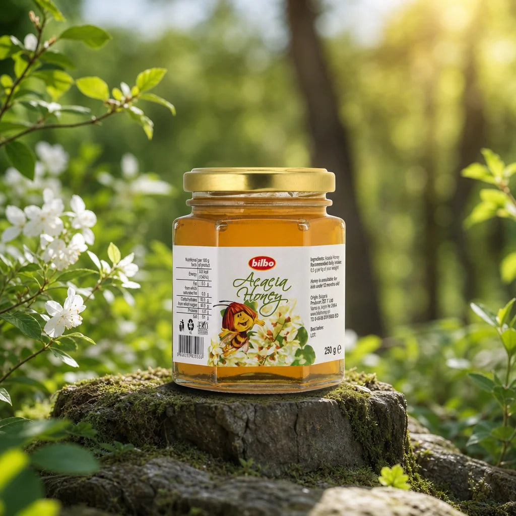 Bilbo syrový kakaový med • 250 g