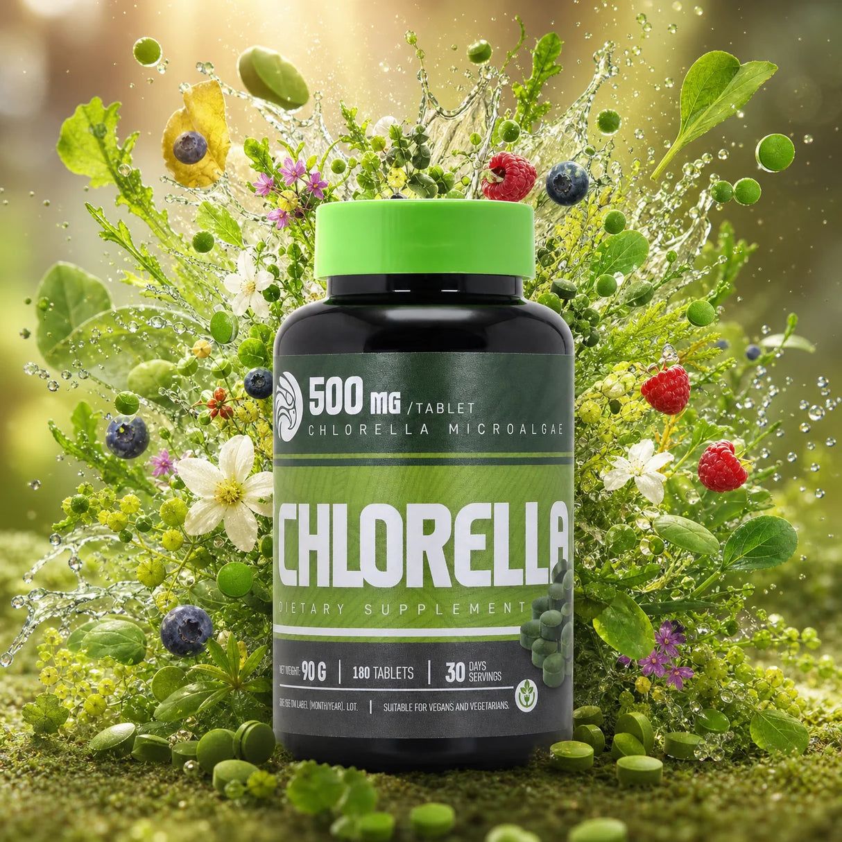 Mannavita Chlorella 500 mg tablety • 180 ks.