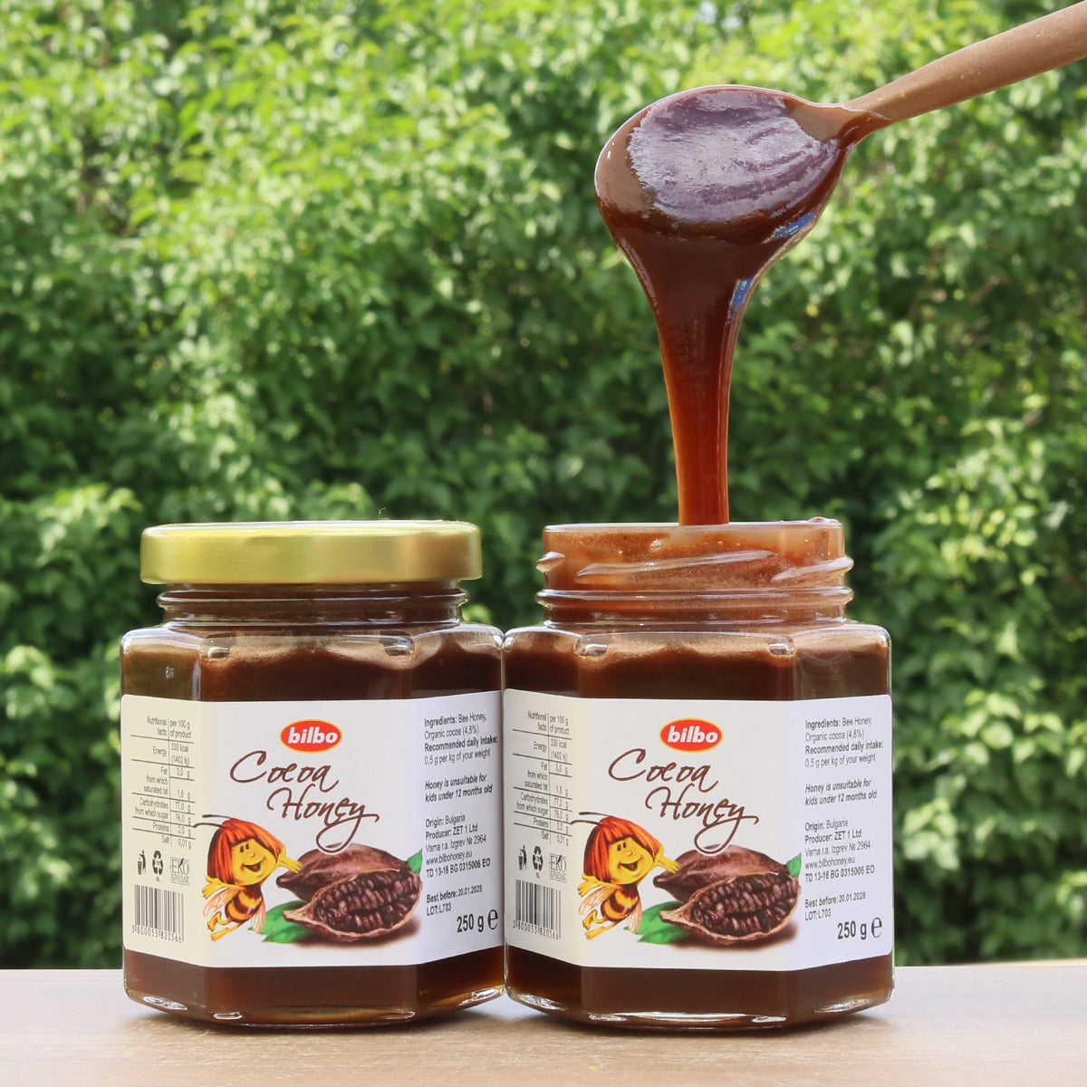 Bilbo syrový kakaový med • 250 g