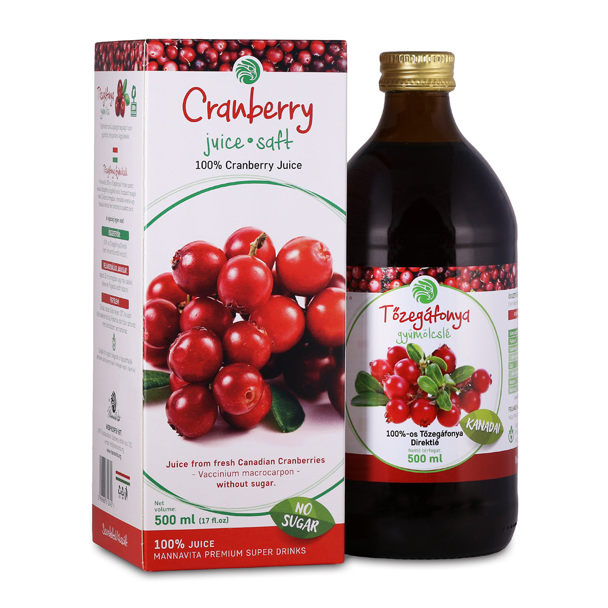Mannavita Brusinka 100% lisovaná čistá šťáva • 500 ml
