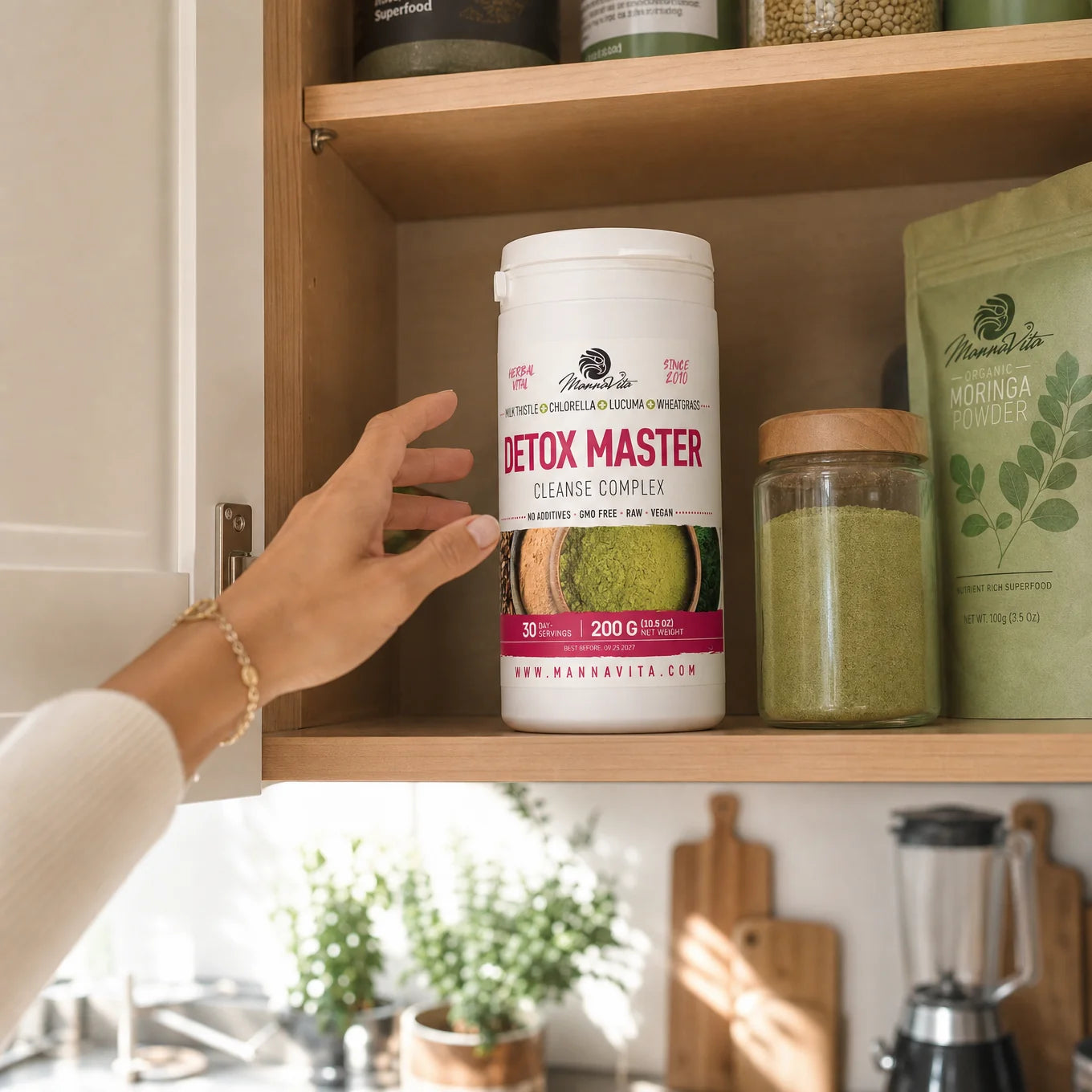 Mannavita Ostropestřec + Pšeničná tráva + Chlorella + Lucuma • 200 g