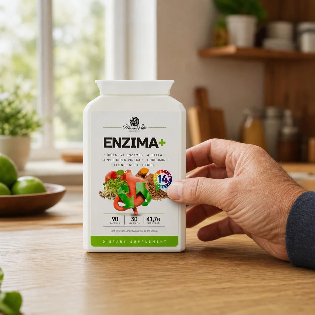 ENZIMA+ • komplex Trávicích Enzymů s Betainem HCL • 90 kapslí
