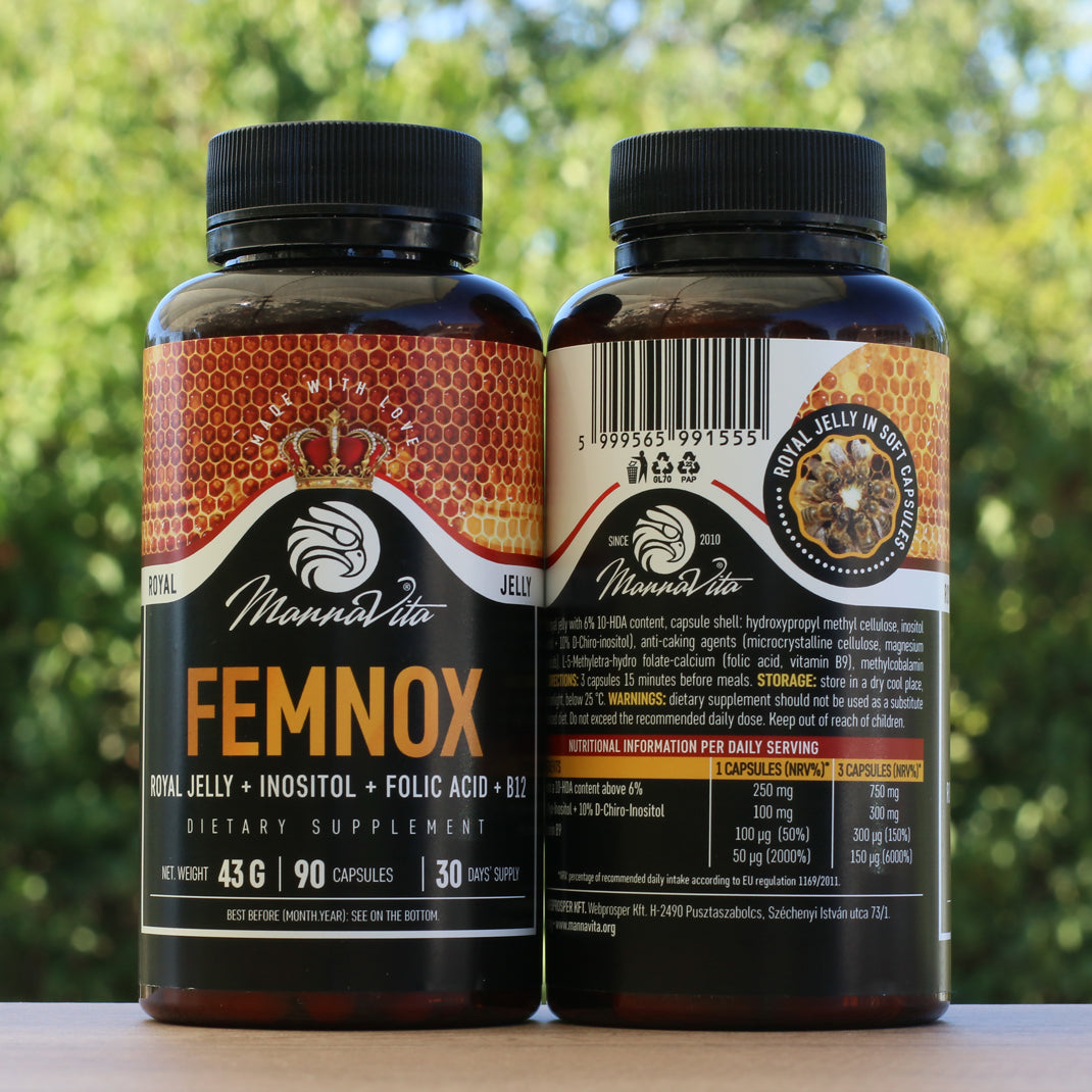 FEMNOX Mateří Kašička  + Inositol + Kyselina listová + B12 komplex • 90 kapslí
