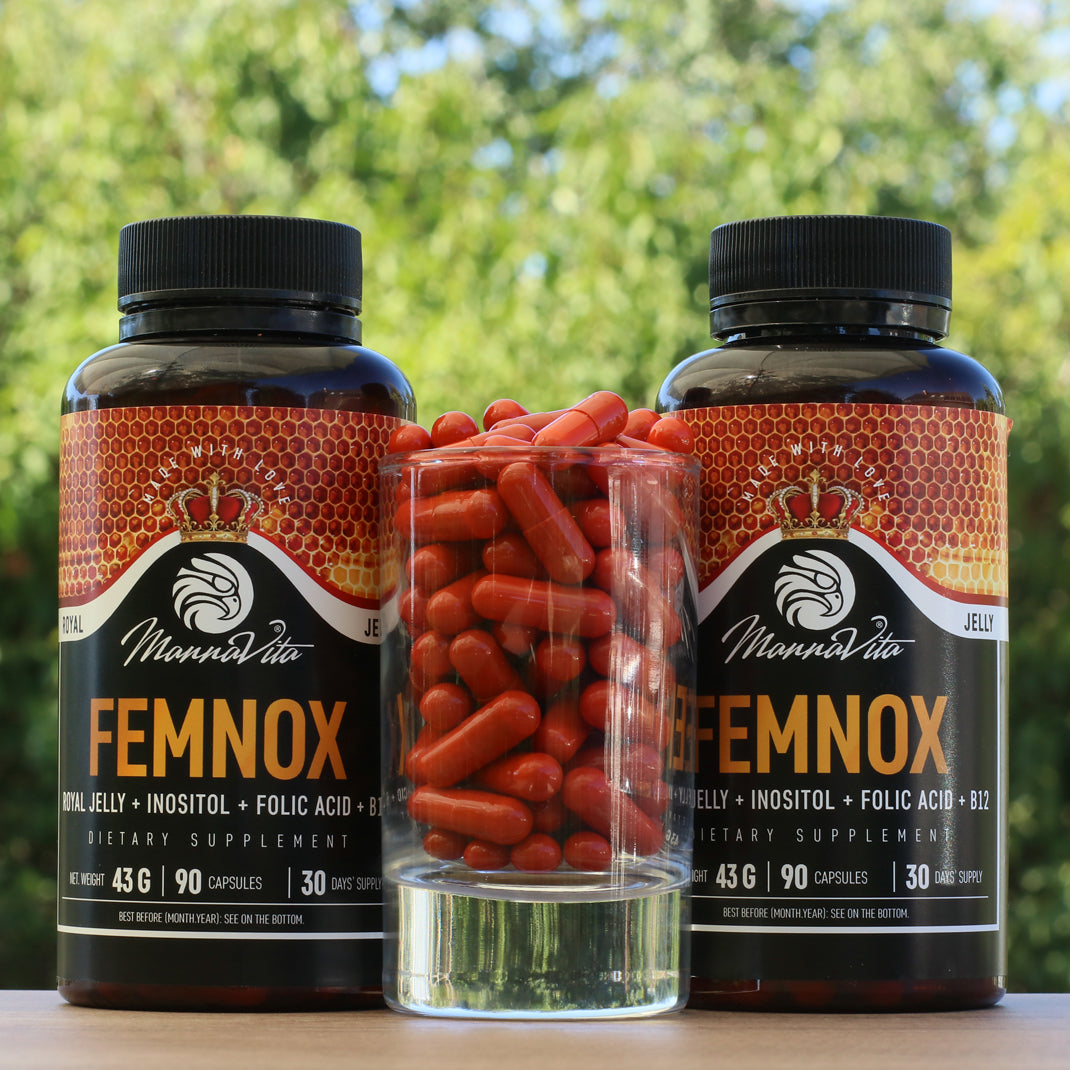 FEMNOX Mateří Kašička  + Inositol + Kyselina listová + B12 komplex • 90 kapslí