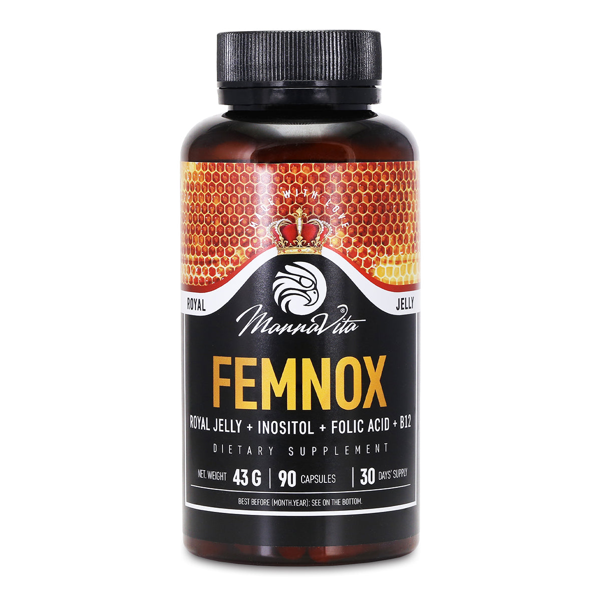 FEMNOX Mateří Kašička  + Inositol + Kyselina listová + B12 komplex • 90 kapslí