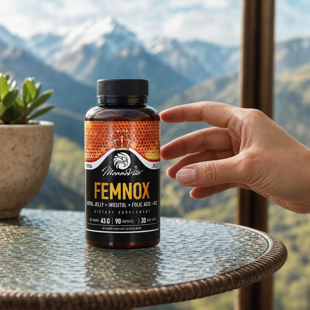 FEMNOX Mateří Kašička  + Inositol + Kyselina listová + B12 komplex • 90 kapslí