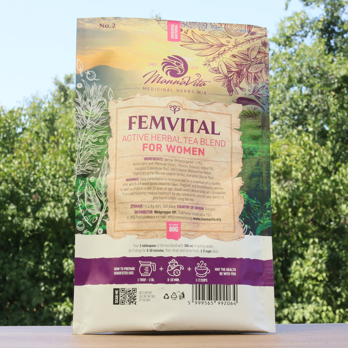 FEMVITAL aktivní bylinná směs čaje pro ženy • 80g