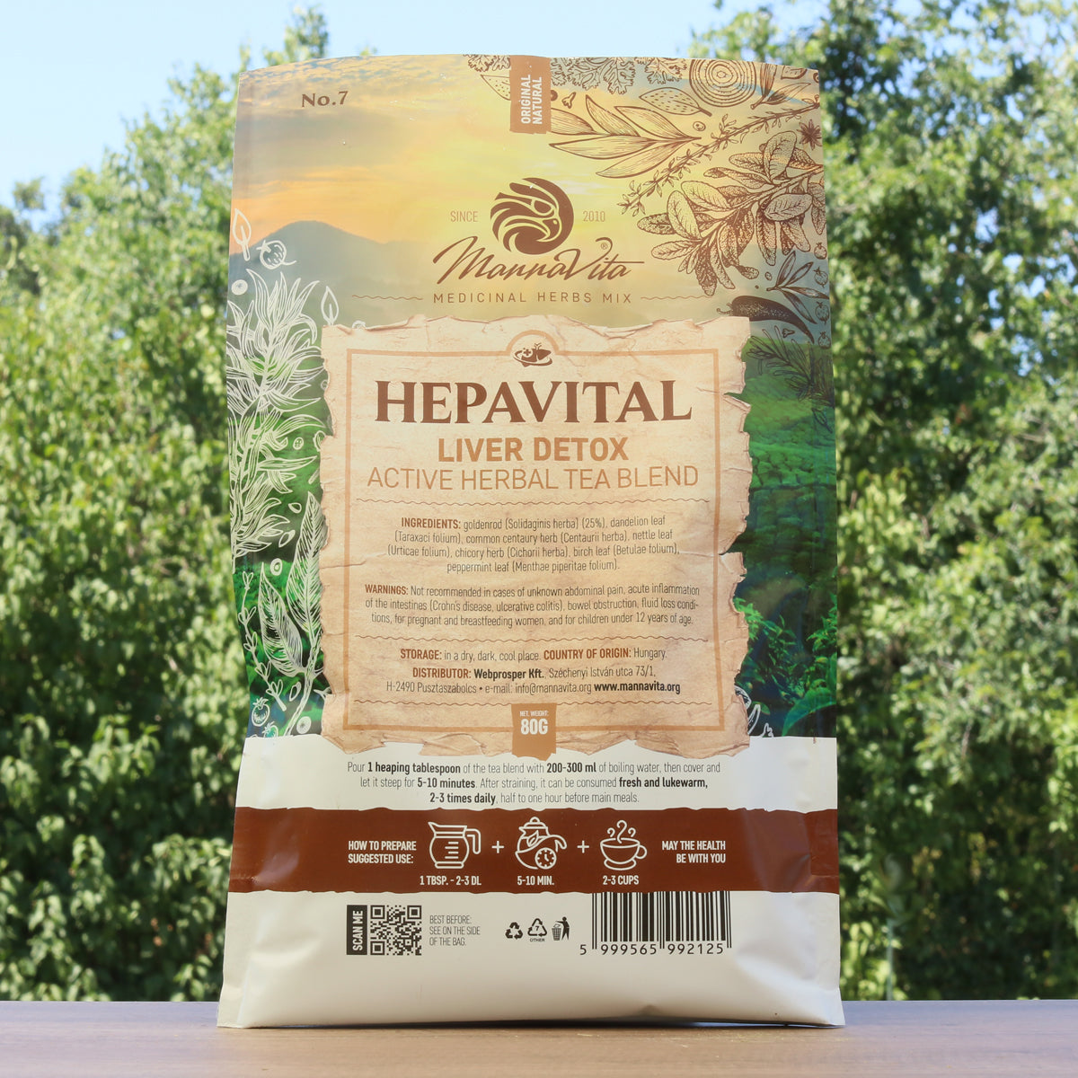 HEPAVITAL Jaterní detox – aktivní bylinná čajová směs • 80g