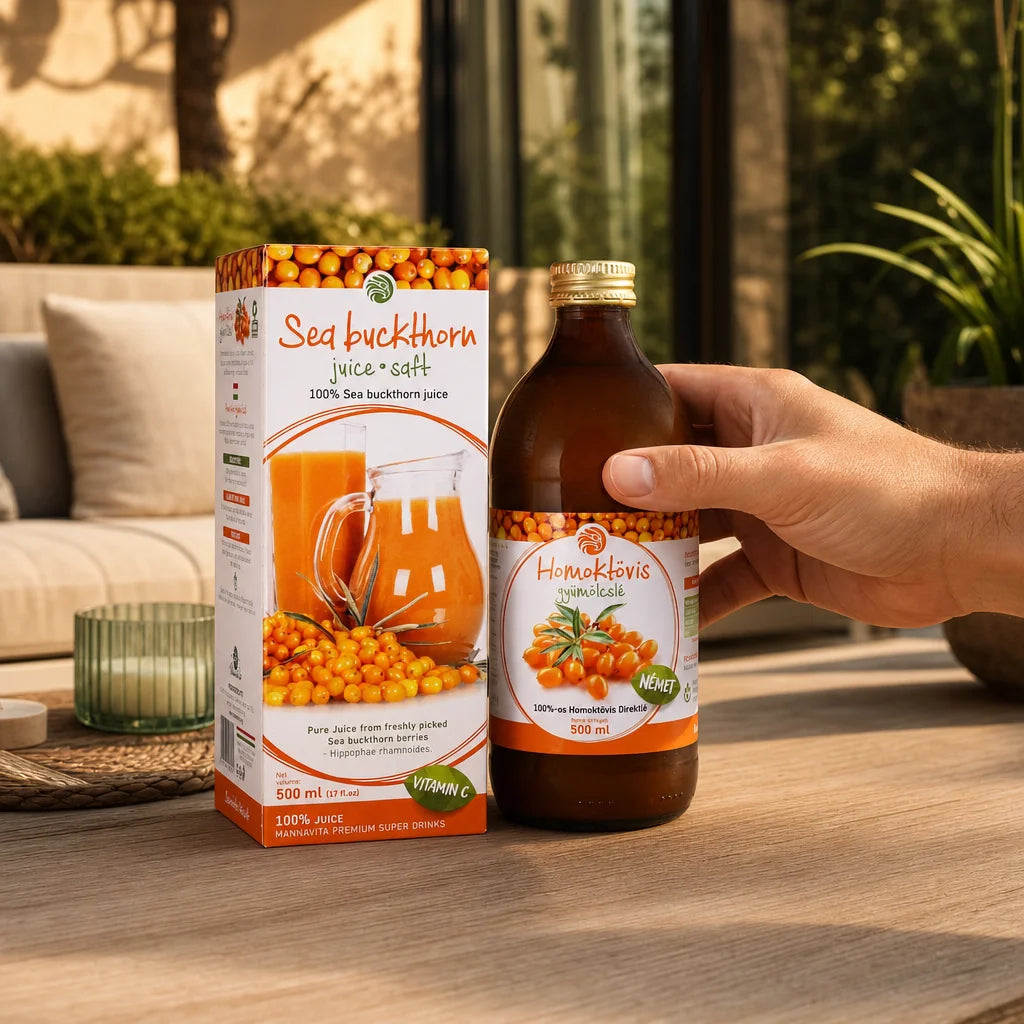 Mannavita Rakytník 100% lisovaná čistá šťáva • 500 ml