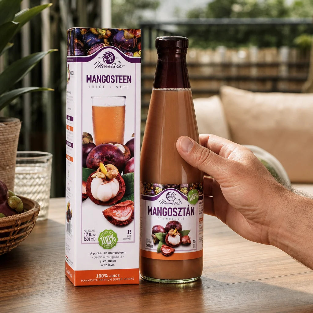 Mannavita Mangostan • 100% lisované čisté pyré • 500 ml
