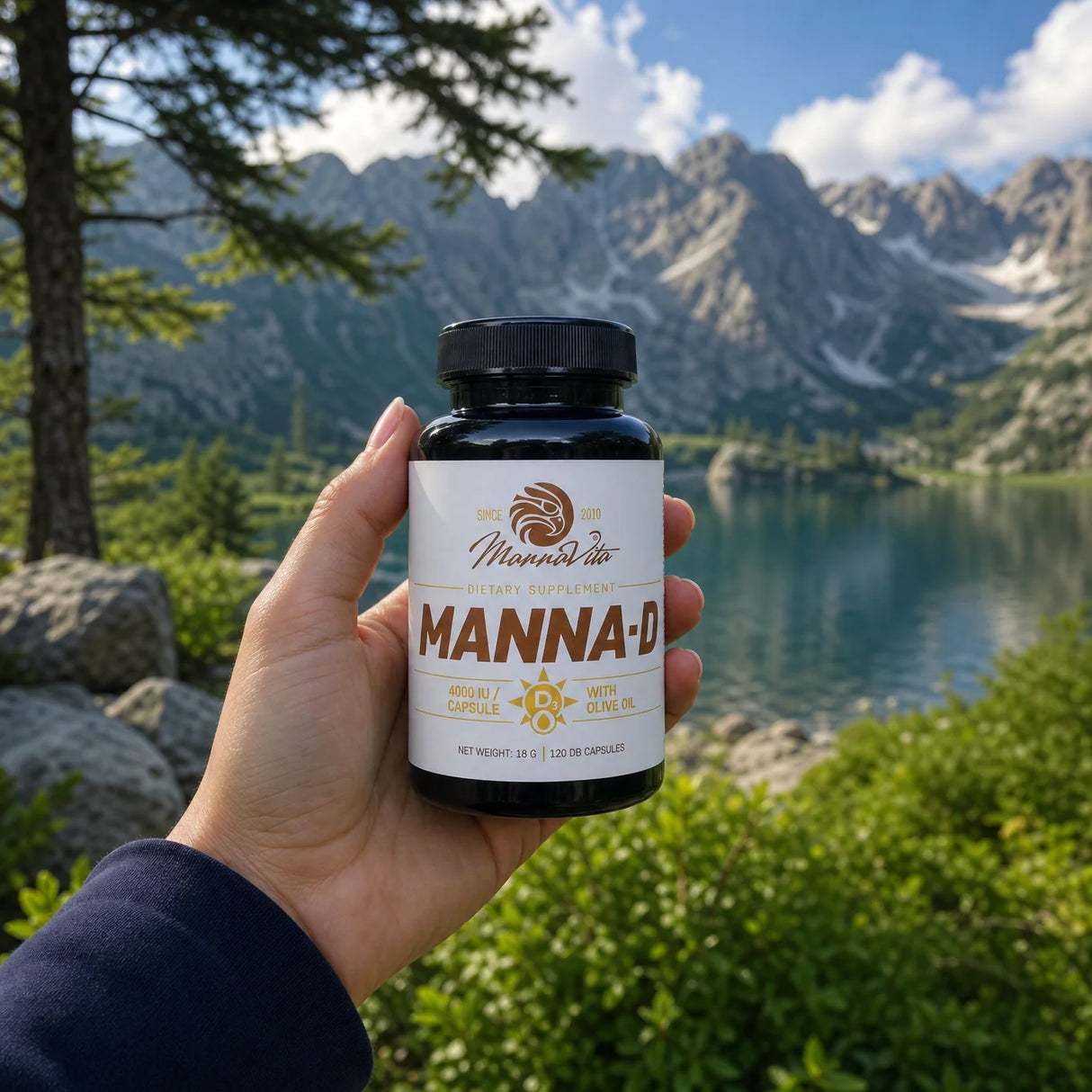 MANNA-D D3 Vitamin v olivovém oleji 4000 IU • 120 kapslí