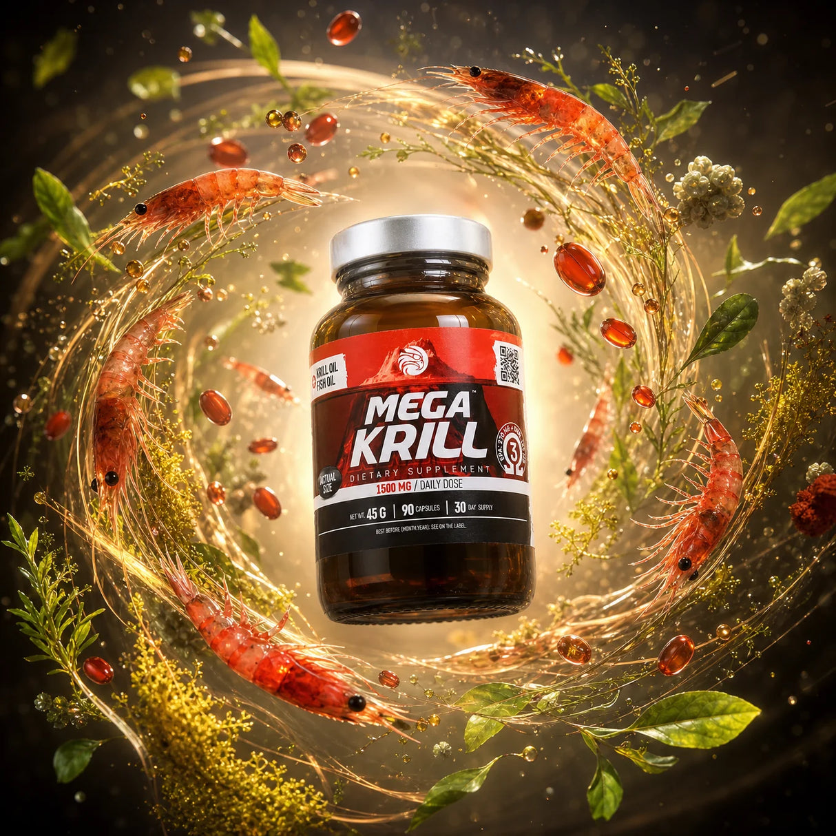 MegaKRILL 1500 mg krilový olej + rybí olej • 90 kapslí