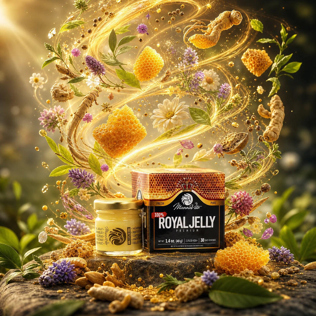 Mannavita Premium Mateří Kašička • 2,5% 10-HDA • 40g