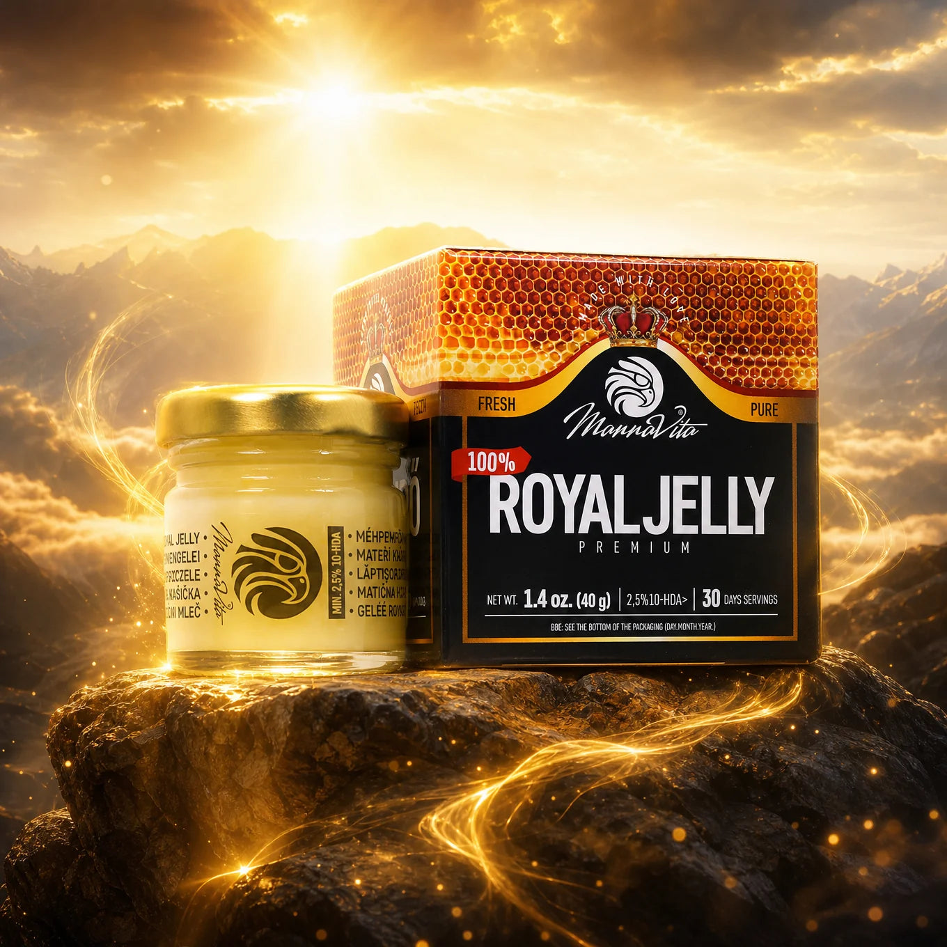 Mannavita Premium Mateří Kašička • 2,5% 10-HDA • 40g