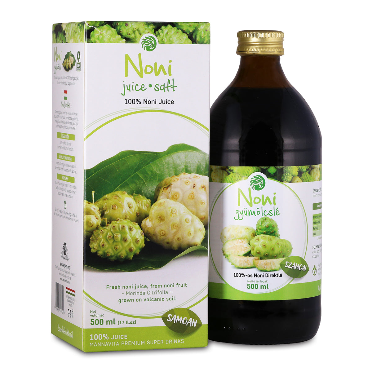 Mannavita Noni 100% lisovaná čistá šťáva • 500 ml