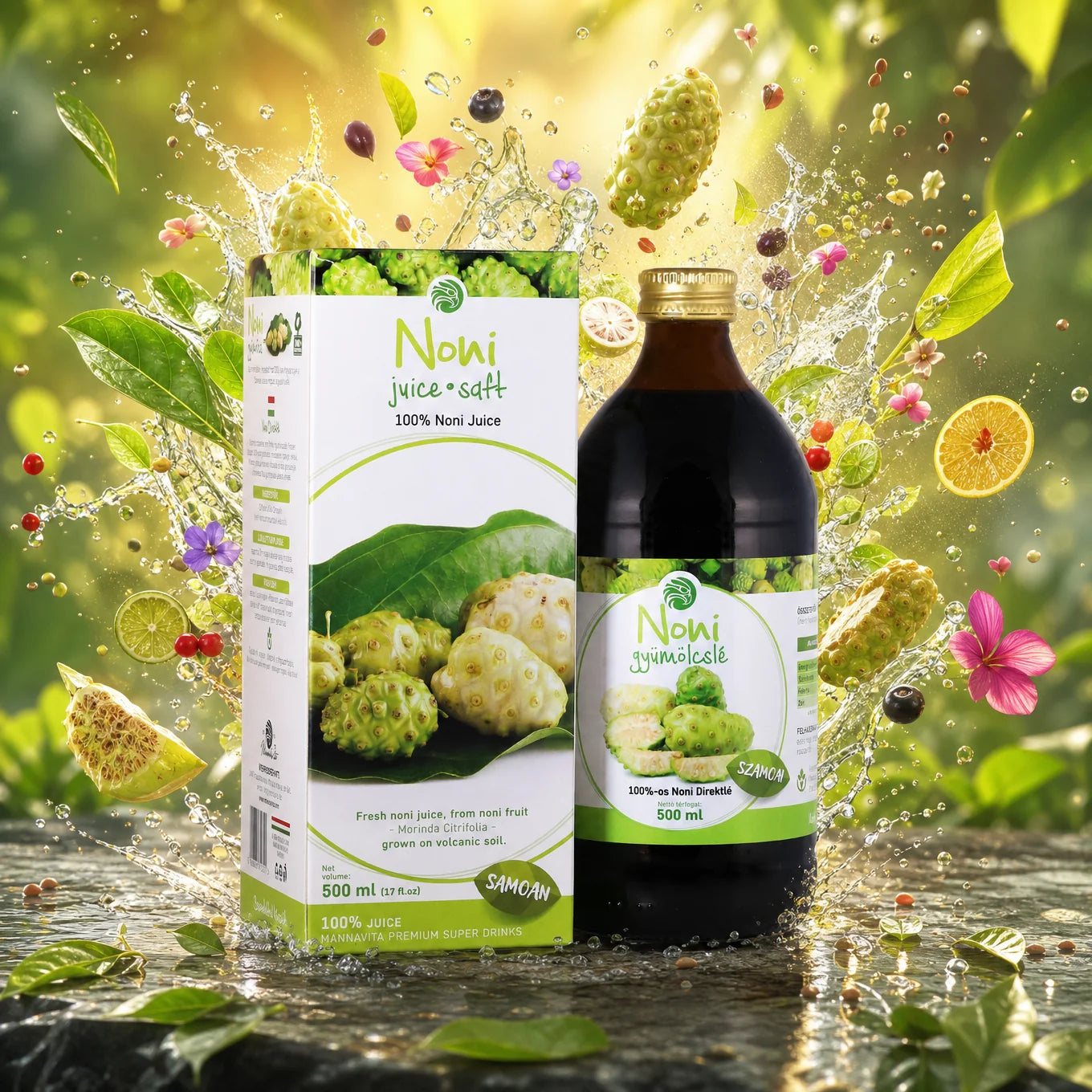 Mannavita Noni 100% lisovaná čistá šťáva • 500 ml
