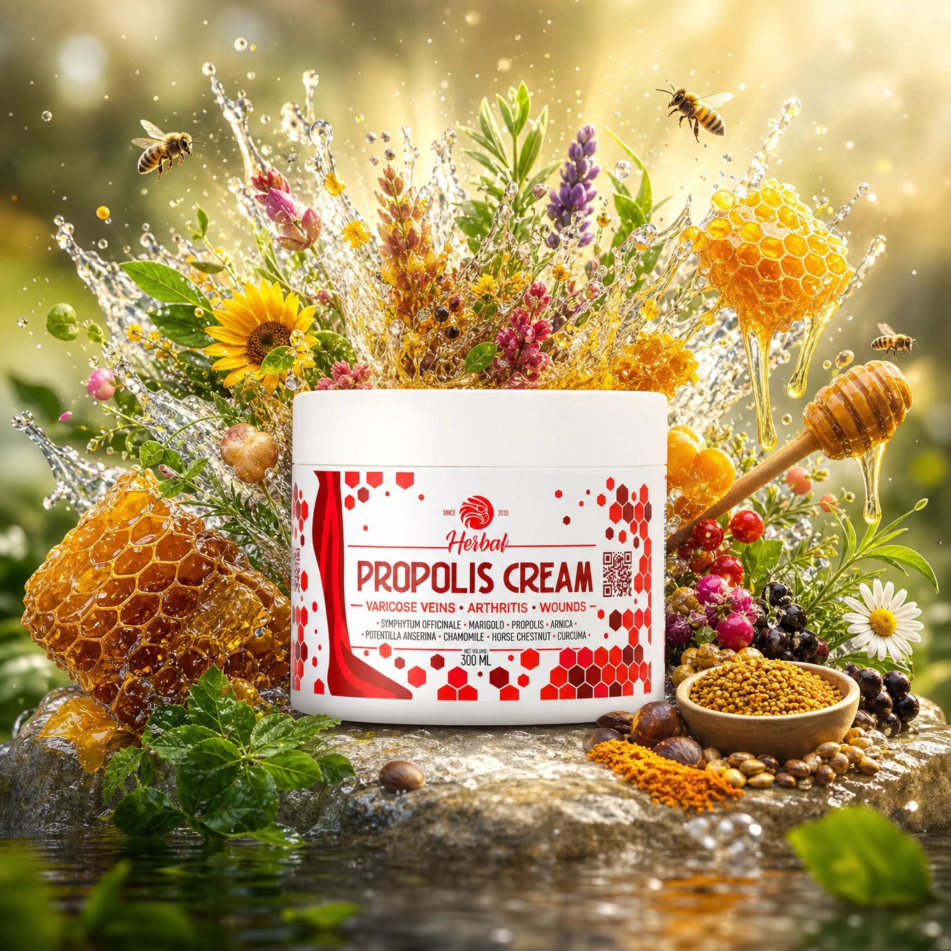 Mannavita Propolisový krém s bylinkami • 300 ml