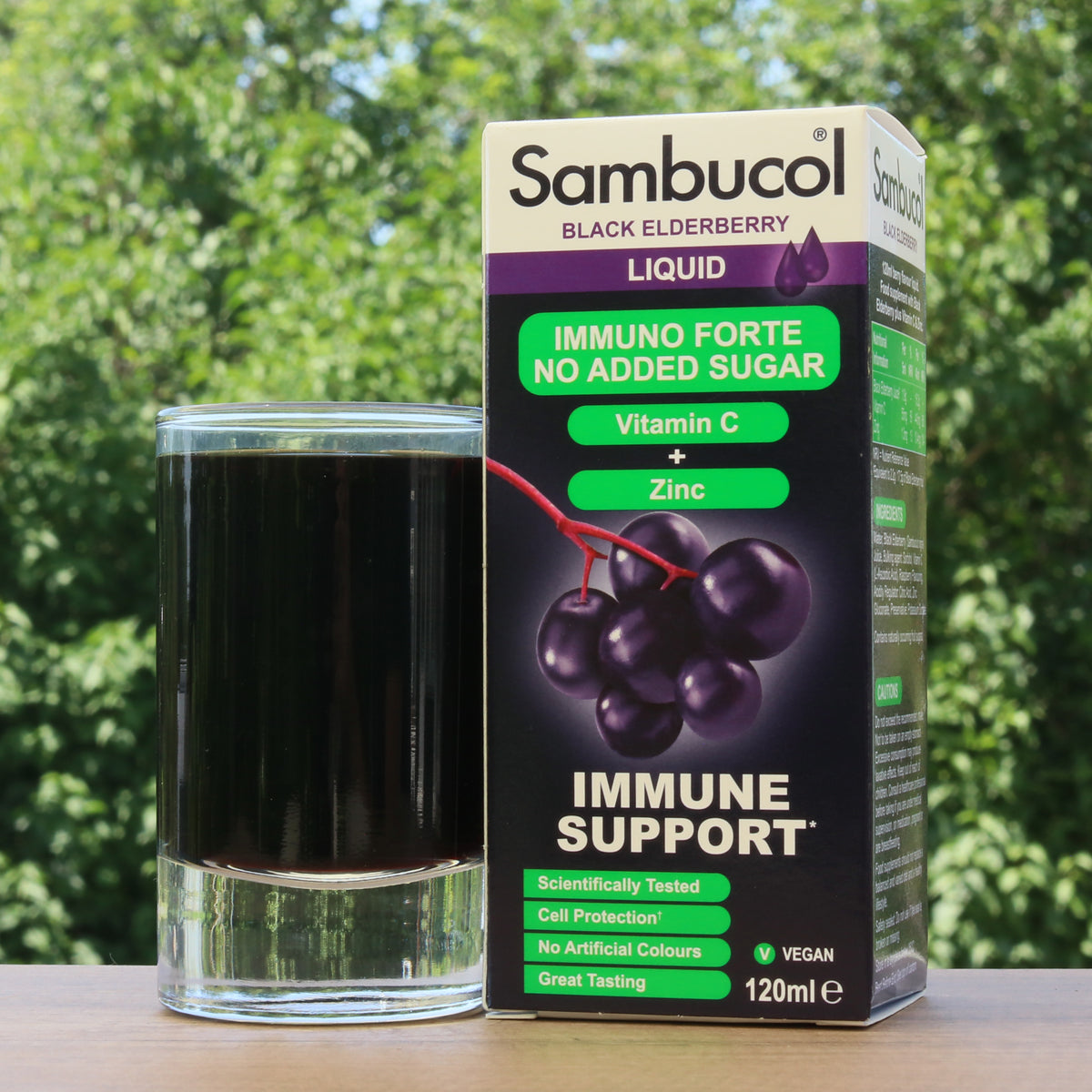Sirup z černého bezu Sambucol, bez cukru • 120 ml