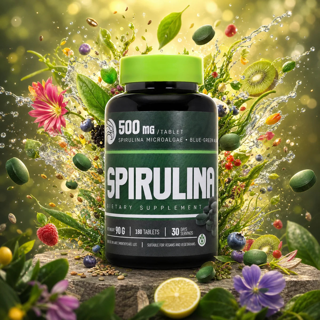 Mannavita Spirulina 500 mg tablety • 180 ks.